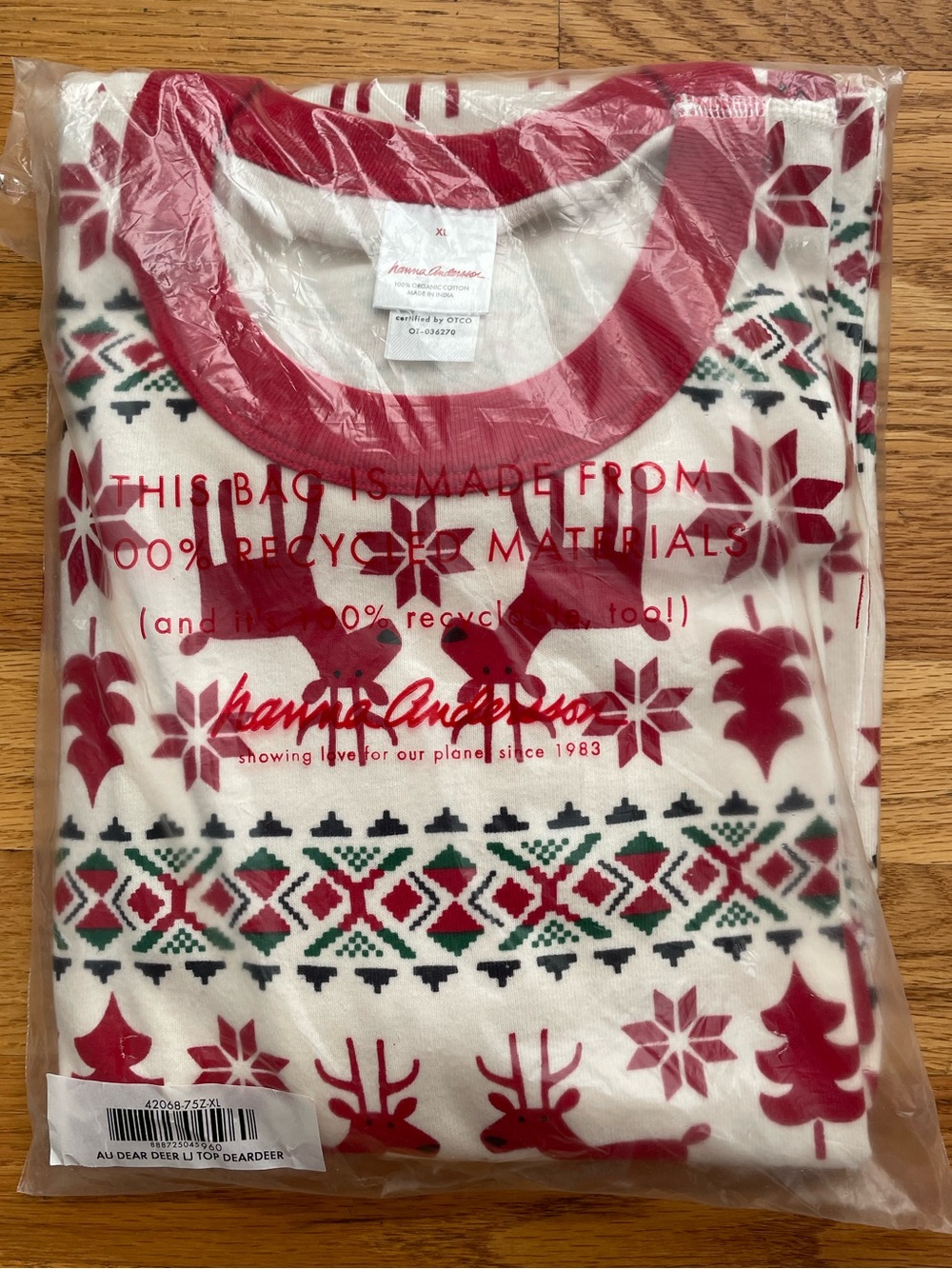 Hanna Andersson Adult Holiday Dear Deer HannaJams™ Pajama Top *UNISEX*